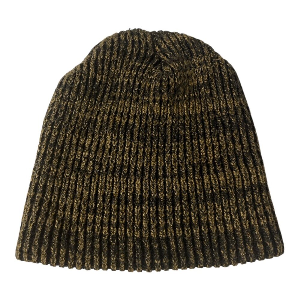 Artex Union Made USA Knit Beanie Hat – Black Brown Marled – One Size – Vintage A